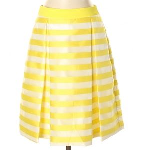 Vince Camuto Yellow Stripe A-Line Skirt